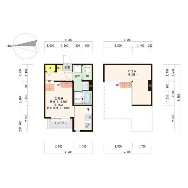Zen Garden Apartment - Sakaeの物件間取画像