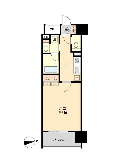 宮城野通駅 徒歩8分 12階の物件間取画像