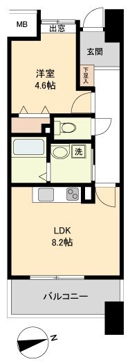 パークフラッツ五橋の物件間取画像