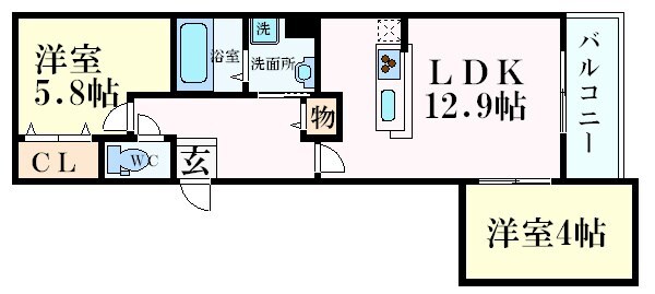 オータムハイライズの物件間取画像