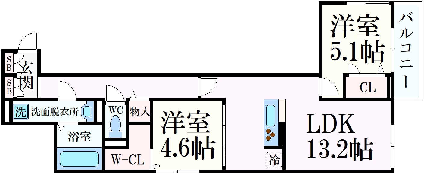 サンパティーク住吉の物件間取画像