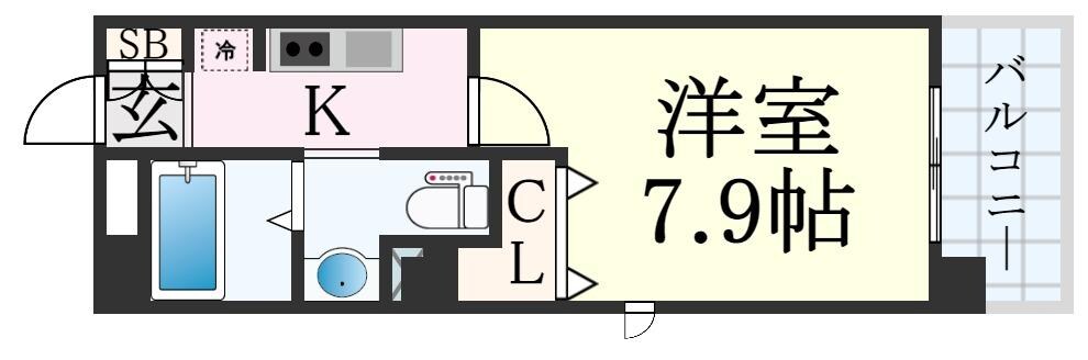 元町駅 徒歩7分 9階の物件間取画像