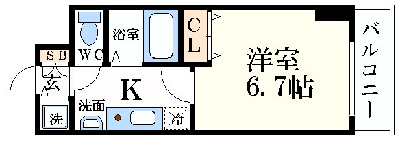 スワンズ神戸三宮イーストの物件間取画像