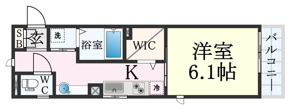 兵庫駅 徒歩9分 3階の物件間取画像