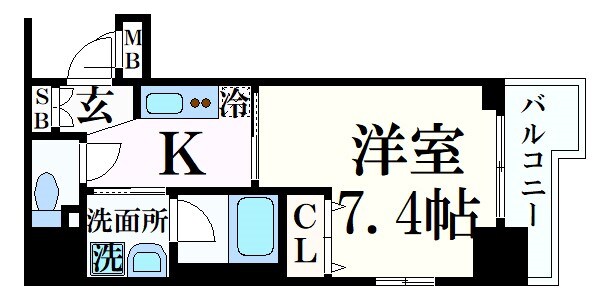 エイペックス神戸みなと元町コーストラインの物件間取画像