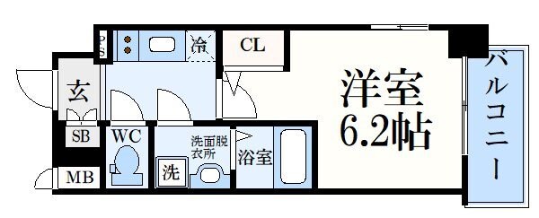 エスリード神戸兵庫駅アクアヴィラの物件間取画像