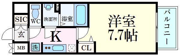 ララプレイスザ神戸シルフの物件間取画像