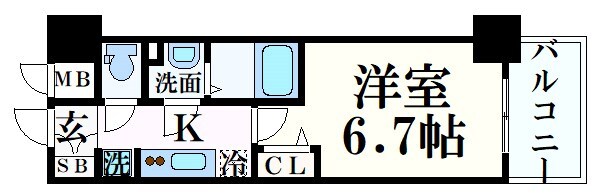 神戸駅 徒歩5分 6階の物件間取画像