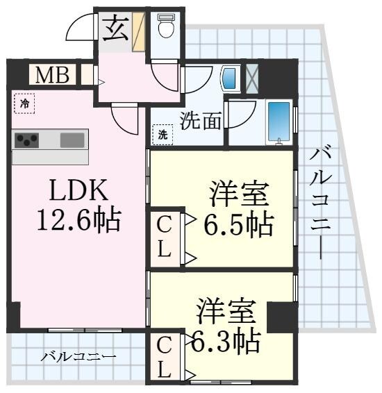 マノワール・ラ山本通の物件間取画像