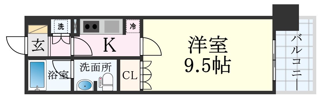 リーガル神戸三宮フラワーロードの物件間取画像