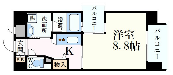 ベルフェリーク新神戸の物件間取画像