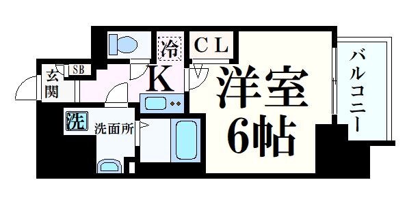 三宮・花時計前駅 徒歩3分 4階の物件間取画像