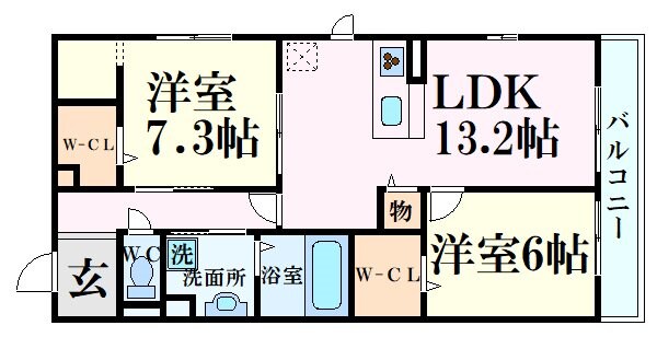 西宮北口駅 徒歩14分 1階の物件間取画像