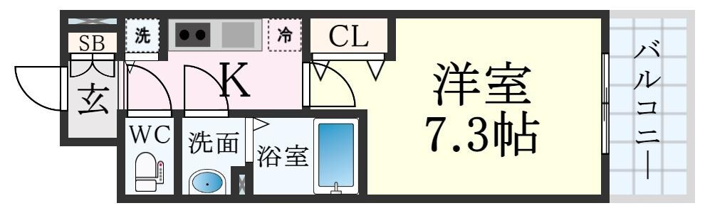 三ノ宮駅 徒歩10分 7階の物件間取画像