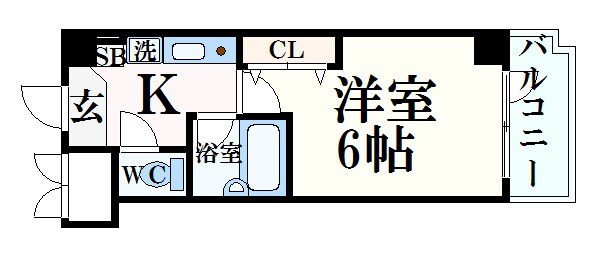 神戸三宮駅 徒歩9分 13階の物件間取画像