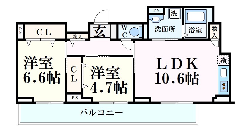 兵庫駅 徒歩10分 4階の物件間取画像