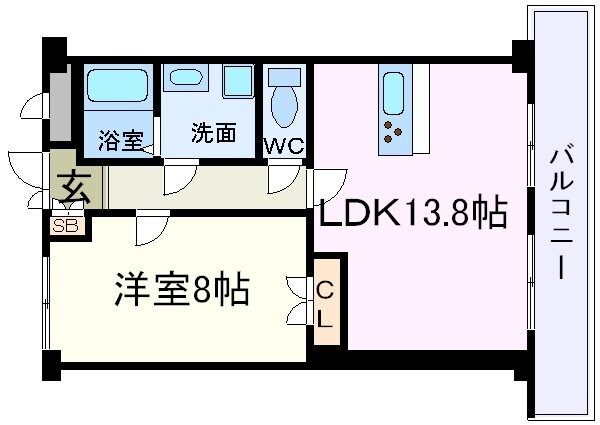 夙川ニューコーポの物件間取画像