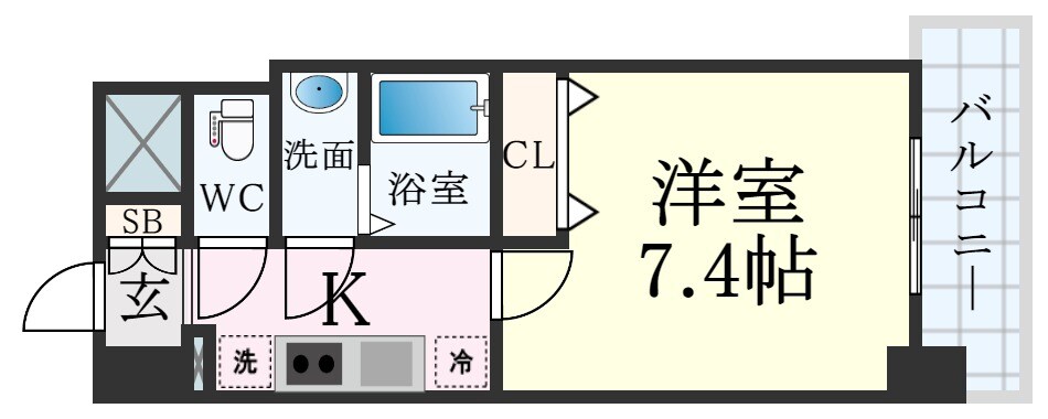 三ノ宮駅 徒歩9分 5階の物件間取画像