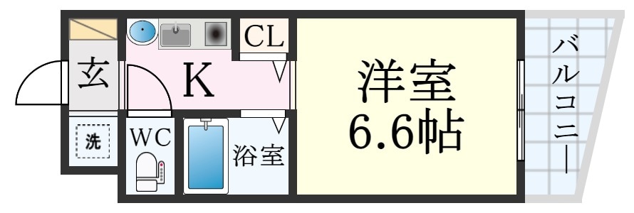 神戸駅 徒歩7分 6階の物件間取画像