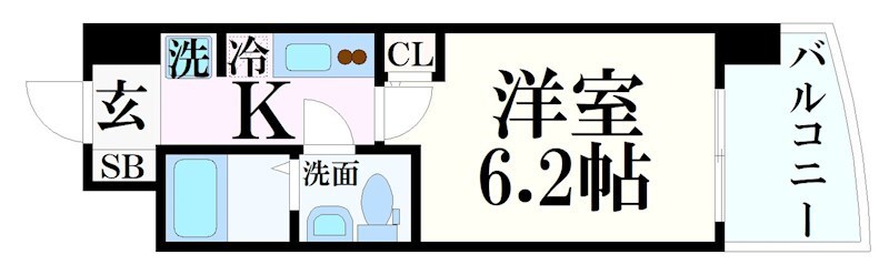 春日野道駅 徒歩6分 5階の物件間取画像