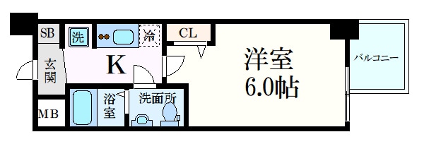 神戸駅 徒歩6分 9階の物件間取画像