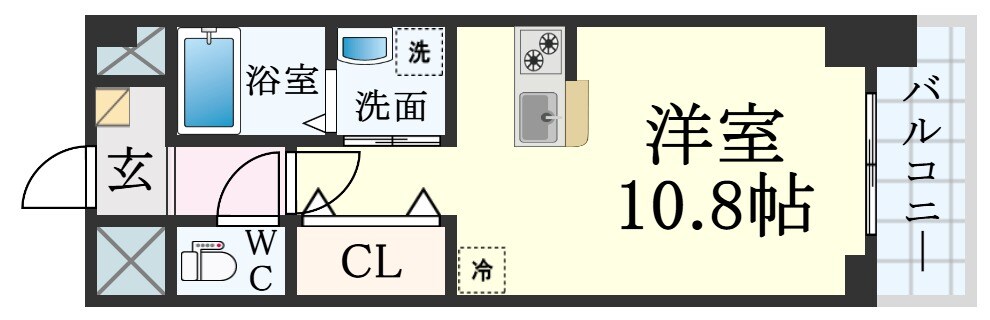 三ノ宮駅 徒歩4分 4階の物件間取画像