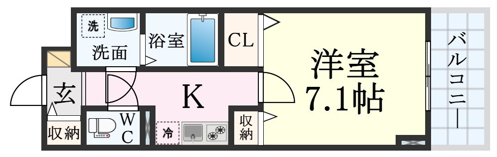 元町駅 徒歩7分 4階の物件間取画像