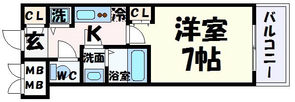 三ノ宮駅 徒歩9分 12階の物件間取画像