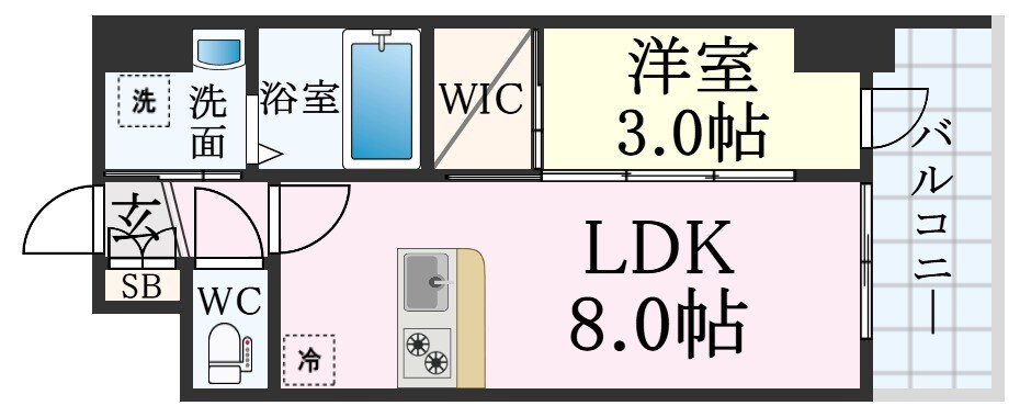 高速神戸駅 徒歩2分 3階の物件間取画像