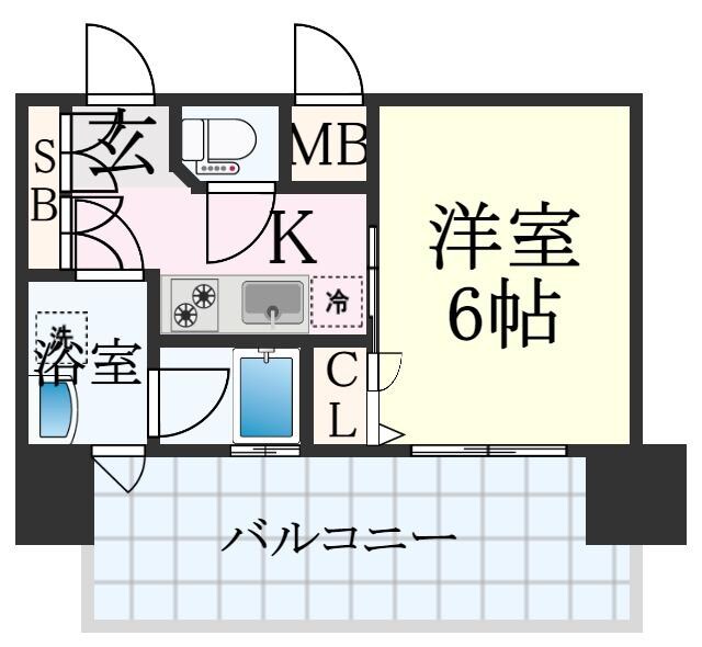 元町駅 徒歩9分 8階の物件間取画像