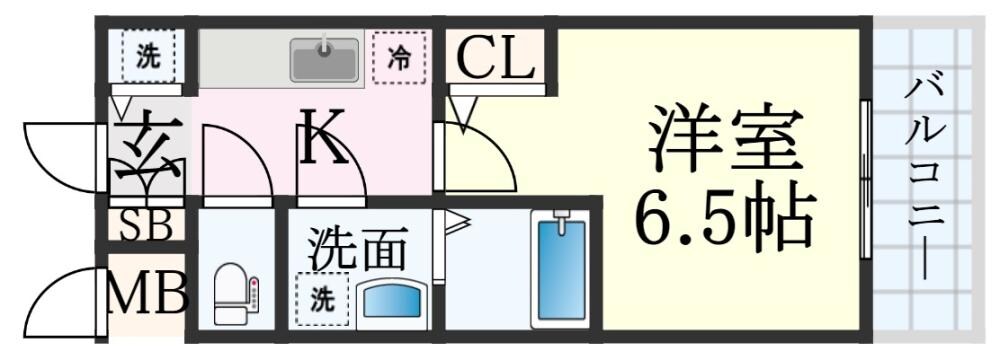 兵庫駅 徒歩9分 9階の物件間取画像