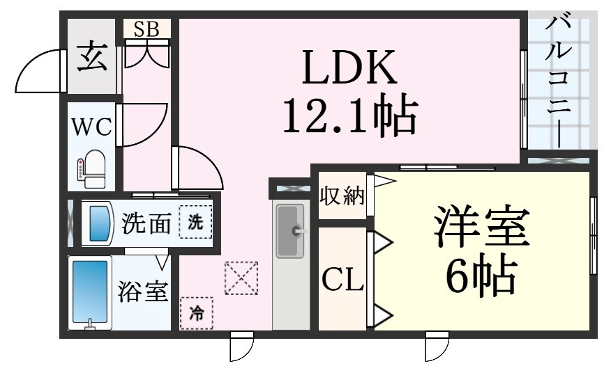 板宿駅 徒歩10分 1階の物件間取画像