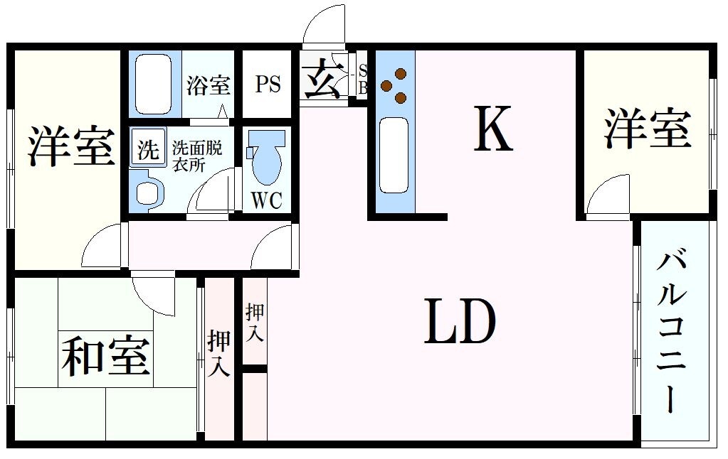 アステム芦屋2-1住棟の物件間取画像