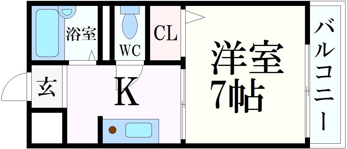 ヘスティア御影Ｄ棟の物件間取画像