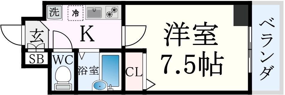 ブロスコート六甲Ⅱの物件間取画像