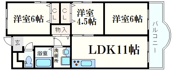 ラフィーネ甲子園の物件間取画像