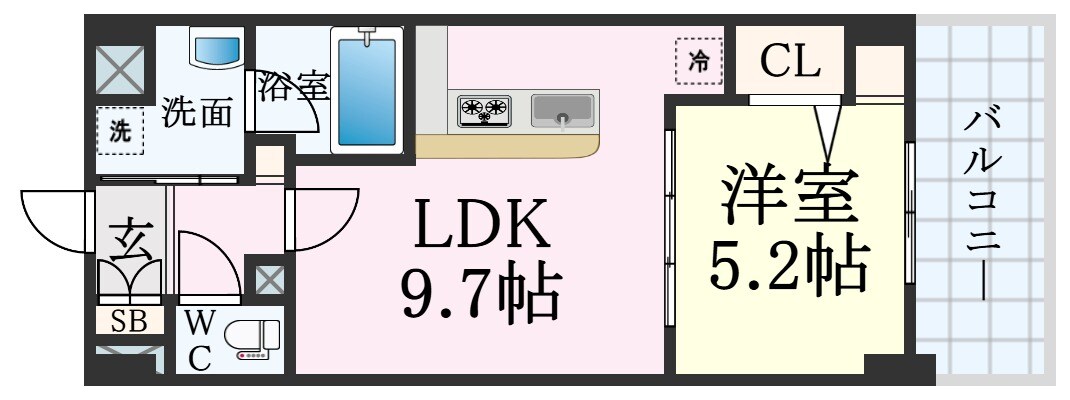 兵庫駅 徒歩4分 6階の物件間取画像