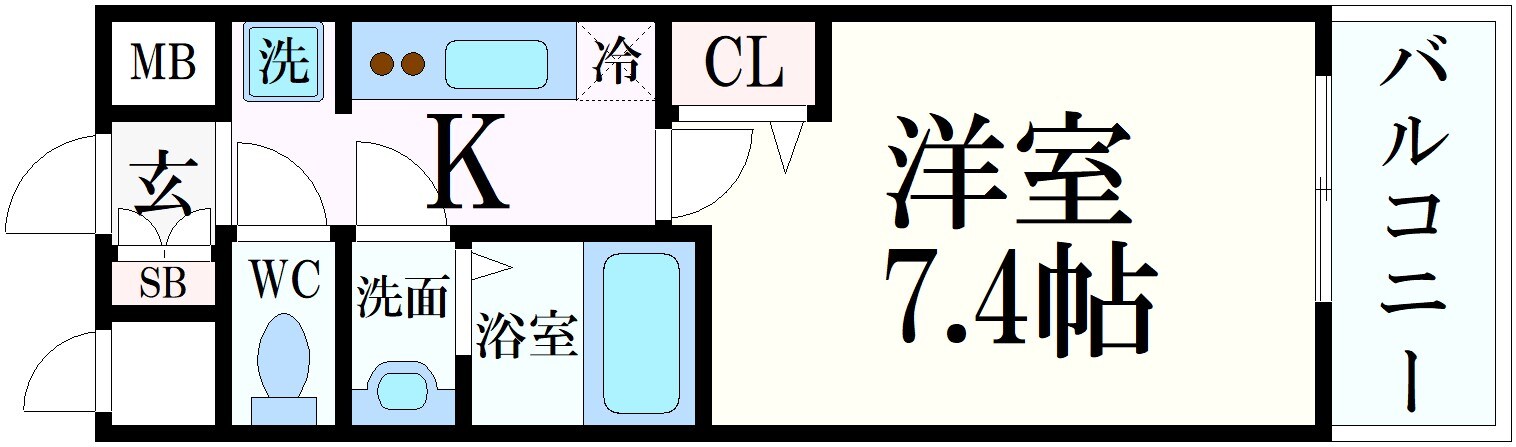 上沢駅 徒歩3分 5階の物件間取画像