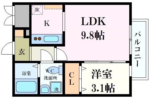 門戸厄神駅 徒歩3分 2階の物件間取画像