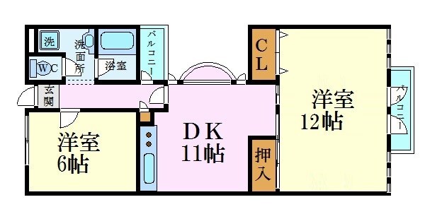 サンヒルズ芦屋Iの物件間取画像