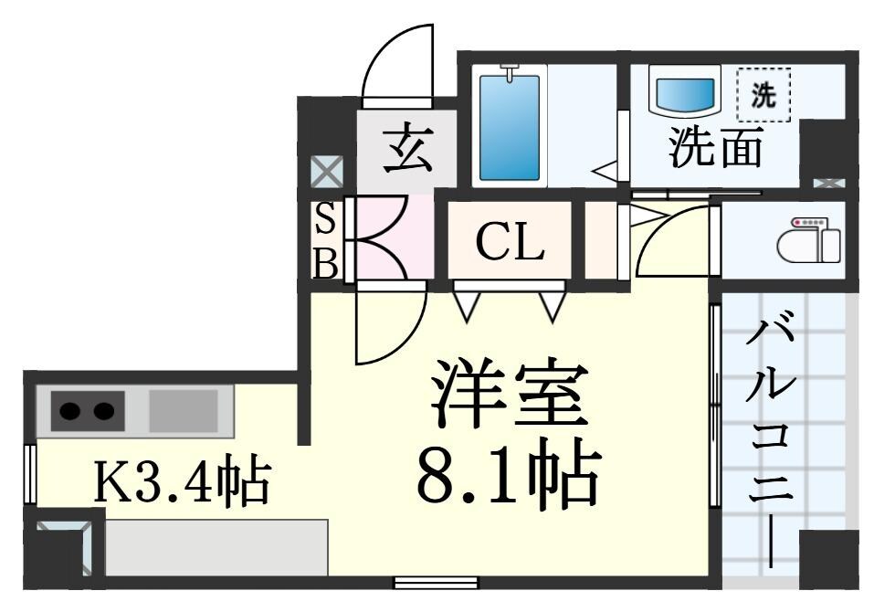 元町駅 徒歩3分 2階の物件間取画像