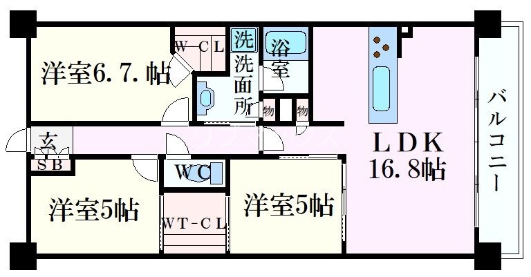 パークシュロス芦屋の物件間取画像