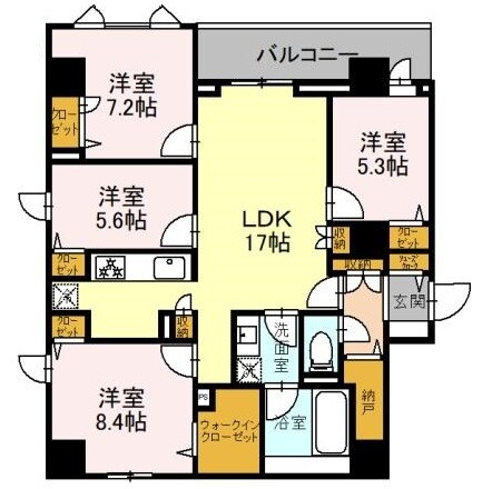 さくら夙川駅 徒歩3分 3階の物件間取画像