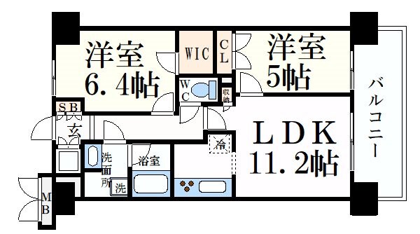 サニープレイス西芦屋2号館の物件間取画像