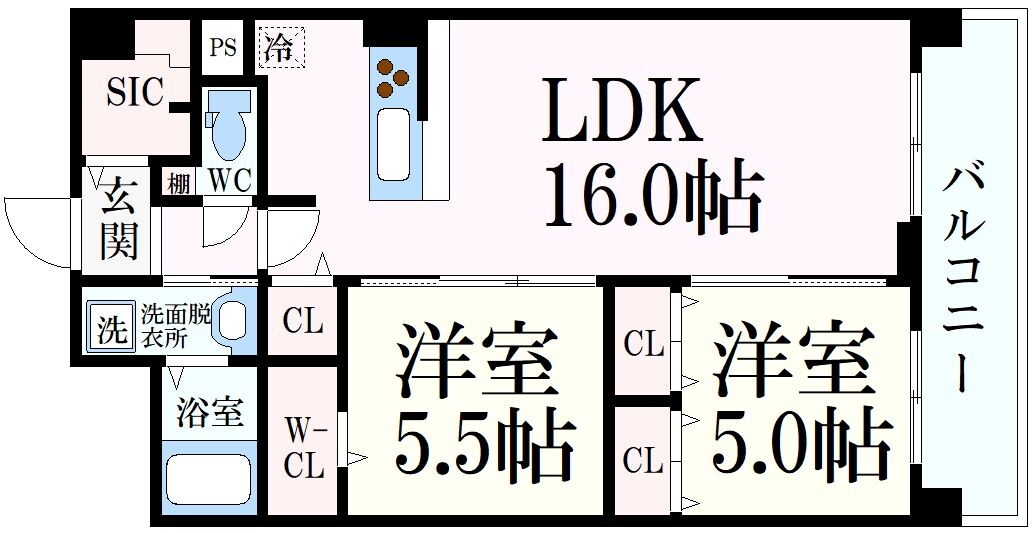 エクセルハイム東灘の物件間取画像