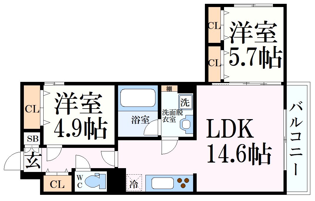 シェルメール住吉本町の物件間取画像