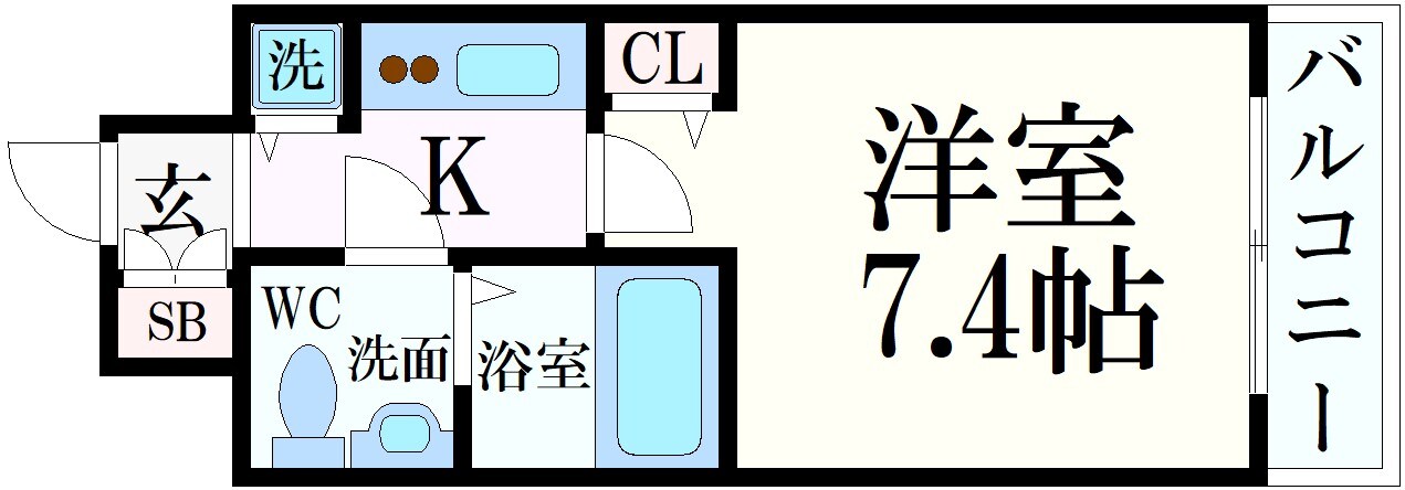 西元町駅 徒歩2分 3階の物件間取画像