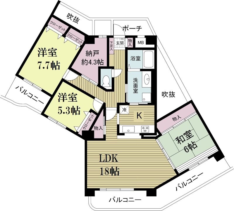 苦楽園口駅 徒歩10分 4階の物件間取画像