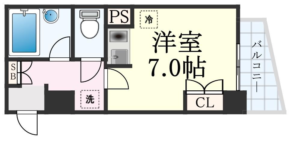 元町駅 徒歩7分 3階の物件間取画像