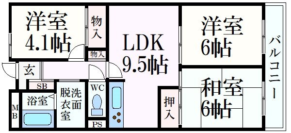 住吉ハウスの物件間取画像